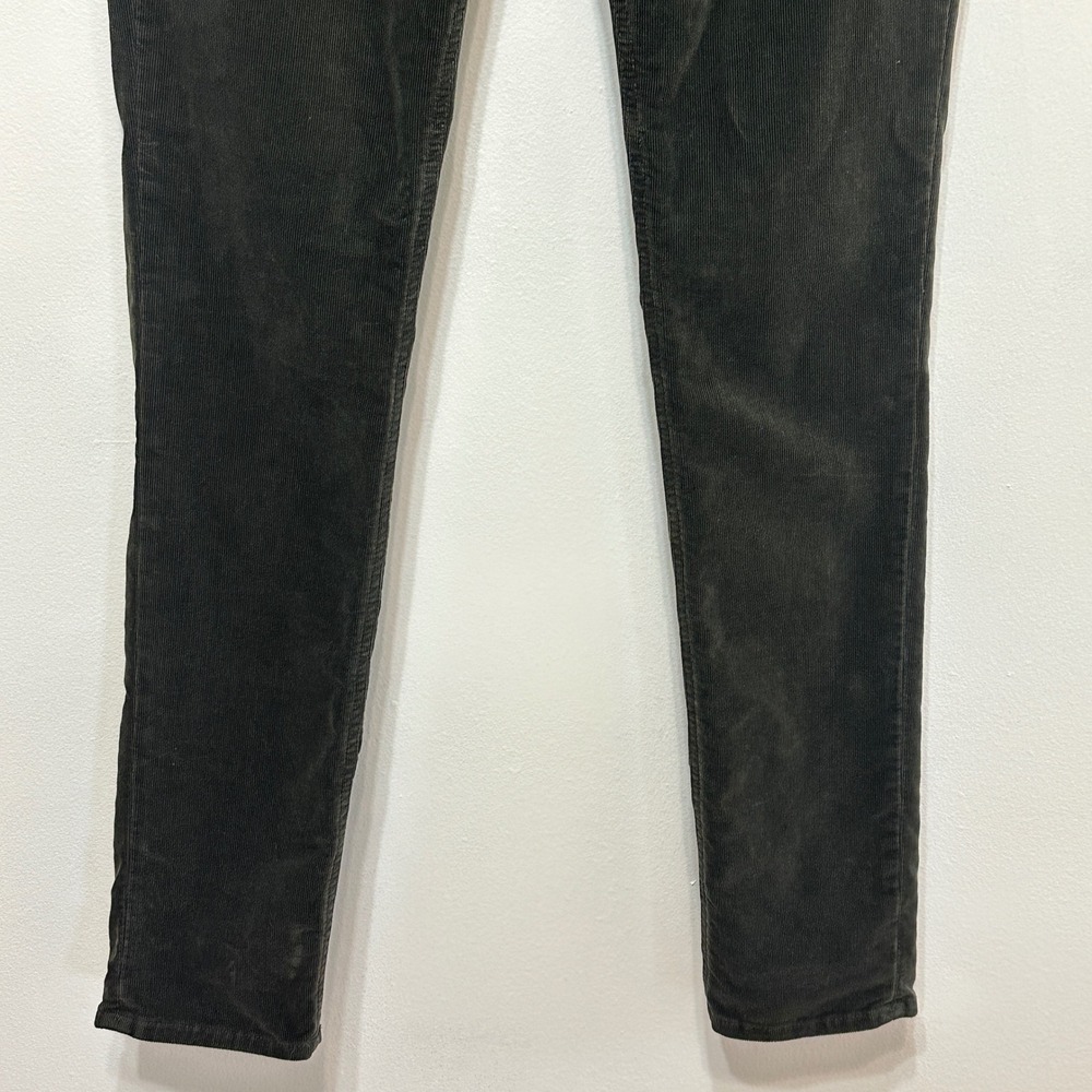 Rag & Bone Corduroy Skinny Pants Womens 27x29 Dark Olive Low Rise Hipster Indie - Picture 3 of 10